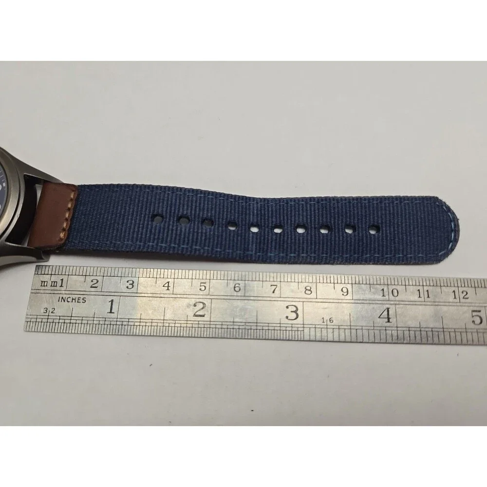 Timex Expedition Scout Mens 40mm Watch Navy Blue Fabric Date New Battery - Read